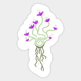 Spiral Flower: Purple Sticker